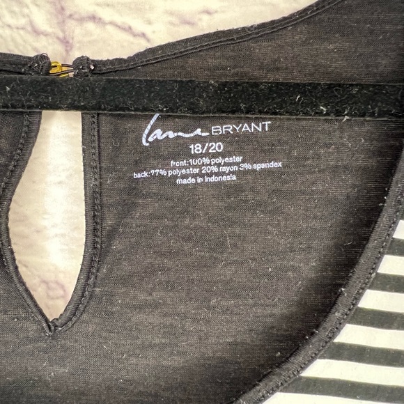 Lane Bryant Striped Sleeveless Top 18/20 - Picture 3 of 6